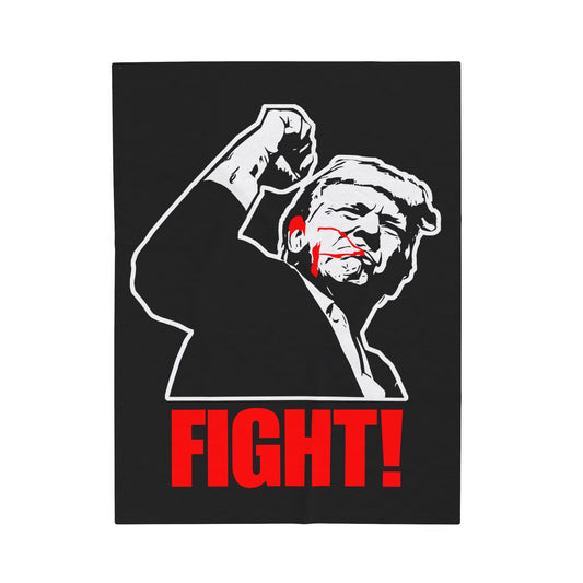 Trump FIGHT! Iconic Graphic Velveteen Plush Blanket
